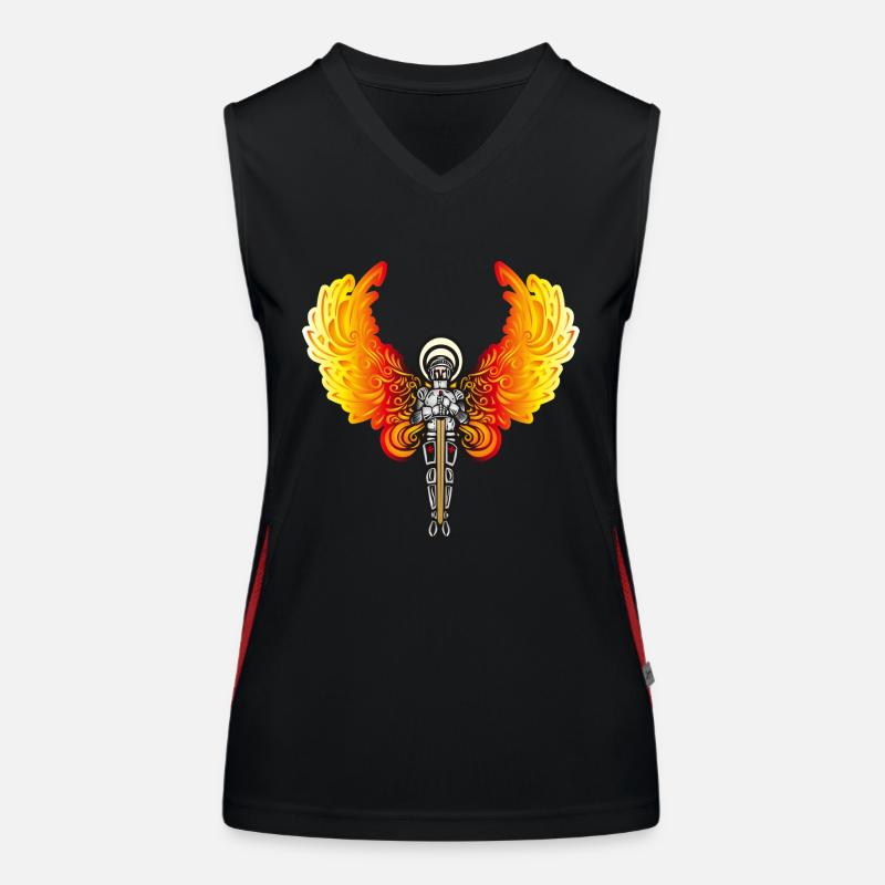 Feuer Engel Funktionelles Kontrast-Tank Top für Frauen