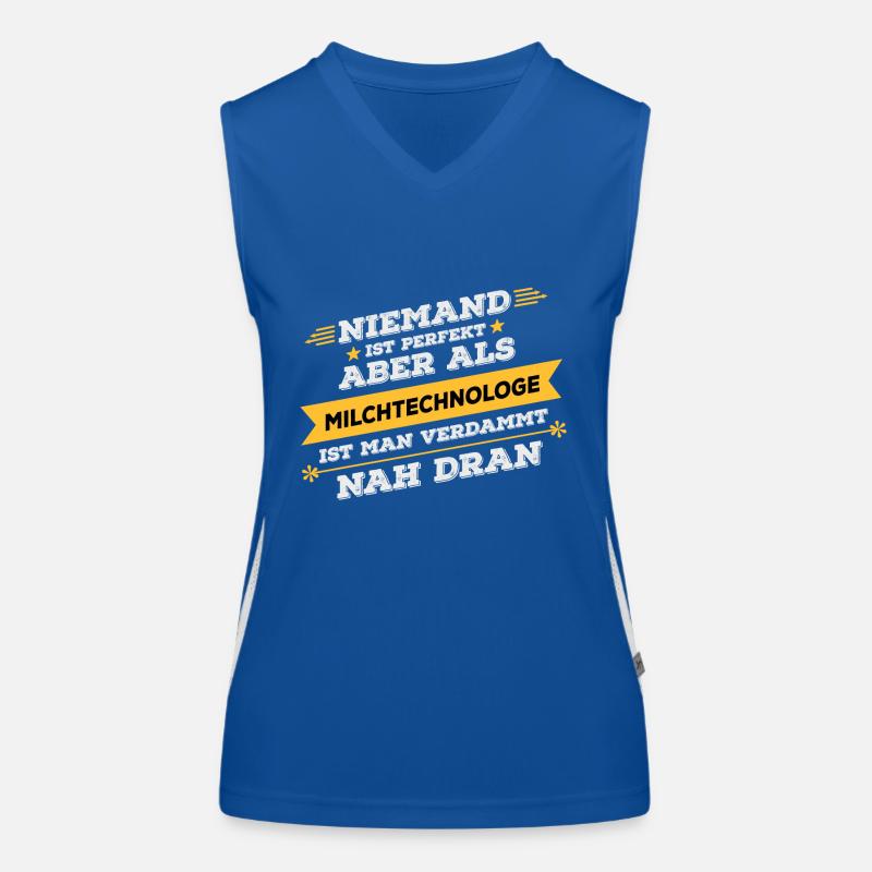 Milchtechnologe Beruf Geschenk Funktionelles Kontrast-Tank Top für Frauen