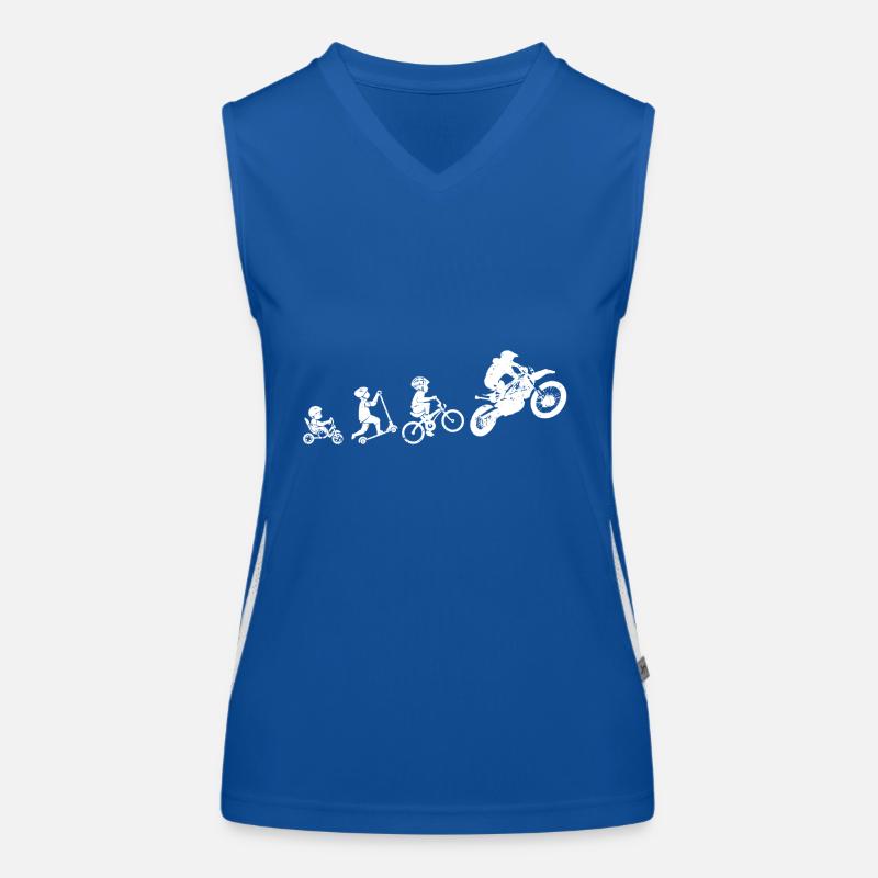 Motocross evolution gift motorcycle child Women's Functional Contrast Tank Top