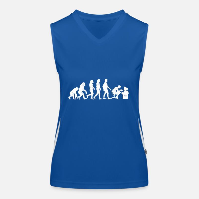 Programmierer evolution coder informatik geschenk Funktionelles Kontrast-Tank Top für Frauen