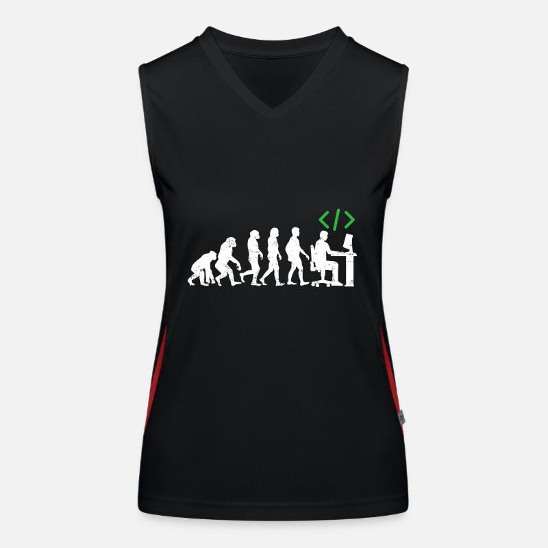 Programmierer Evolution geschenk coder java c++ Funktionelles Kontrast-Tank Top für Frauen