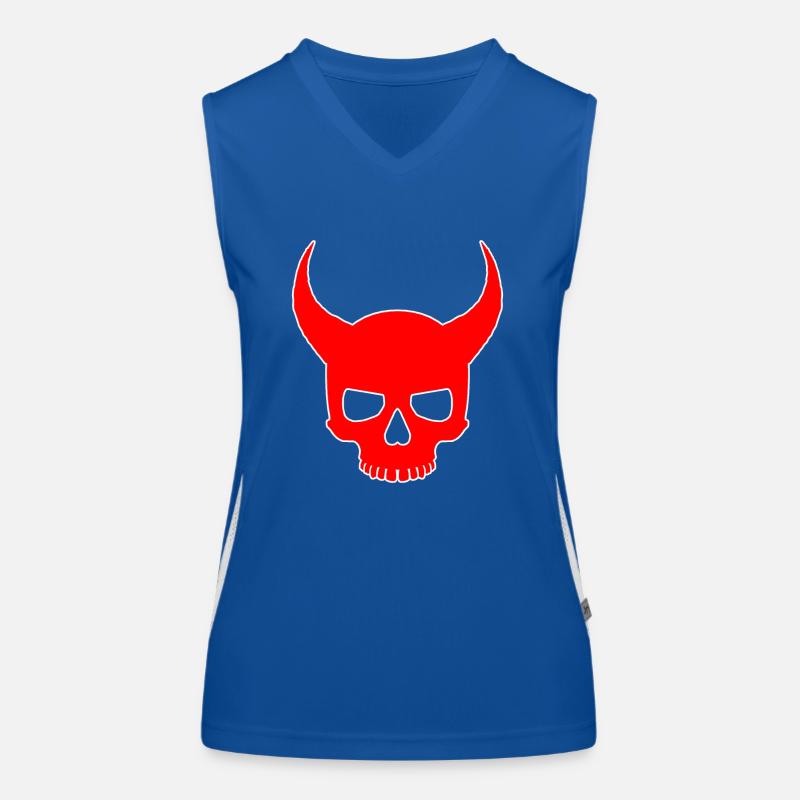 Devil Skull Funktionelles Kontrast-Tank Top für Frauen