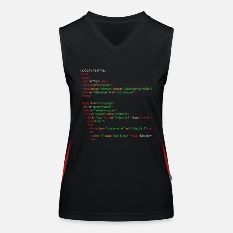 HTML5 Funktionelles Kontrast-Tank Top für Frauen
