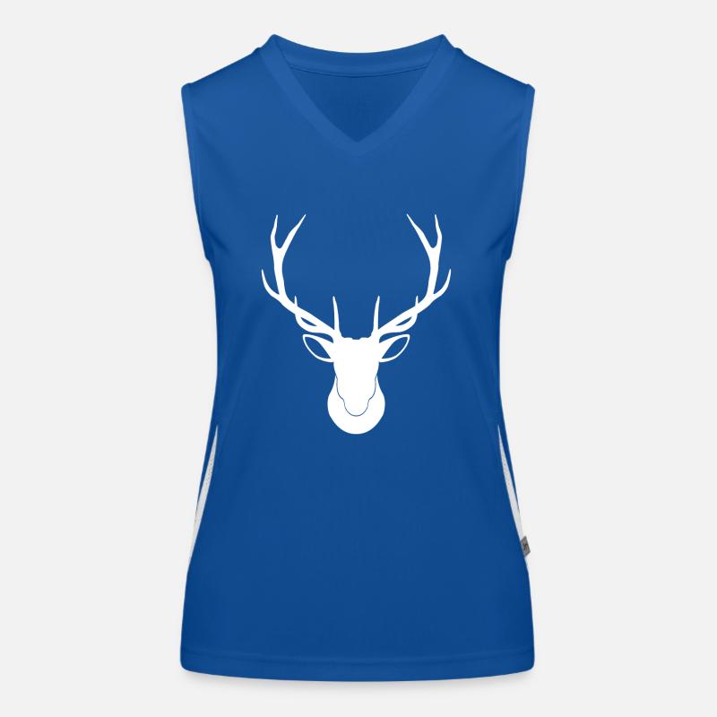 Hirsch - Hirschgeweih Funktionelles Kontrast-Tank Top für Frauen