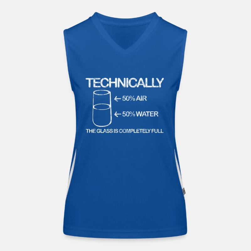 Technically the glass is completely full Science Funktionelles Kontrast-Tank Top für Frauen