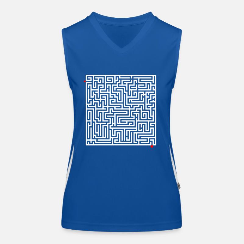 Labyrinth Rätsel Funktionelles Kontrast-Tank Top für Frauen
