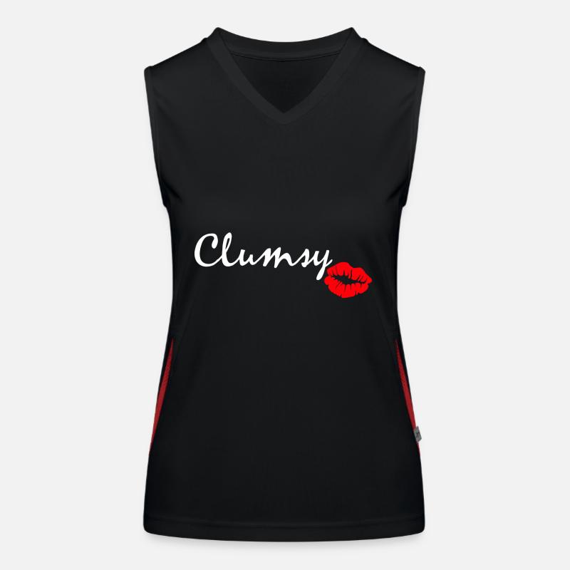 clumsy white Funktionelles Kontrast-Tank Top für Frauen