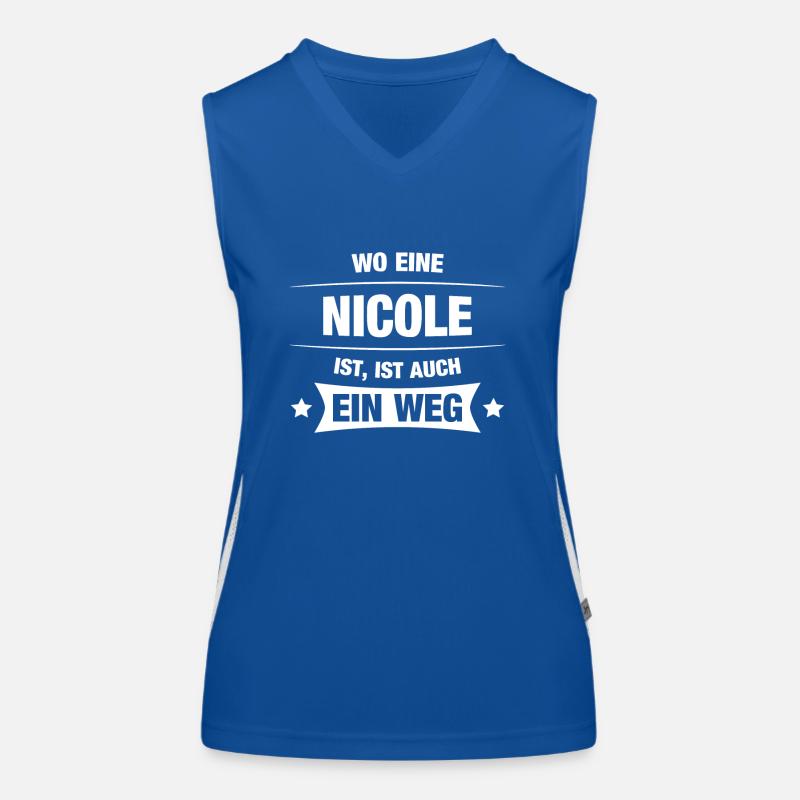 NICOLE Spruch Geschenkidee Geburtstag Witzig Cool Funktionelles Kontrast-Tank Top für Frauen