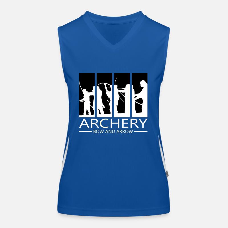 Bogenschießen Bogensport Bogen Armbrust Geschenk Funktionelles Kontrast-Tank Top für Frauen