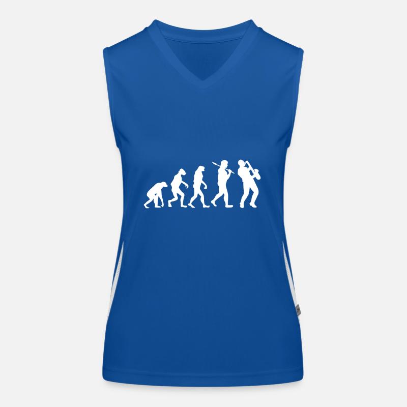 Evolution saxophone gift music saxophone Women's Functional Contrast Tank Top