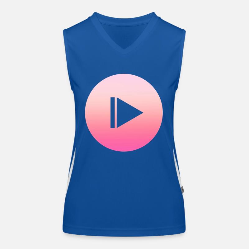 Einfaches schlichtes Pinkes pausier Design/Symbol Funktionelles Kontrast-Tank Top für Frauen