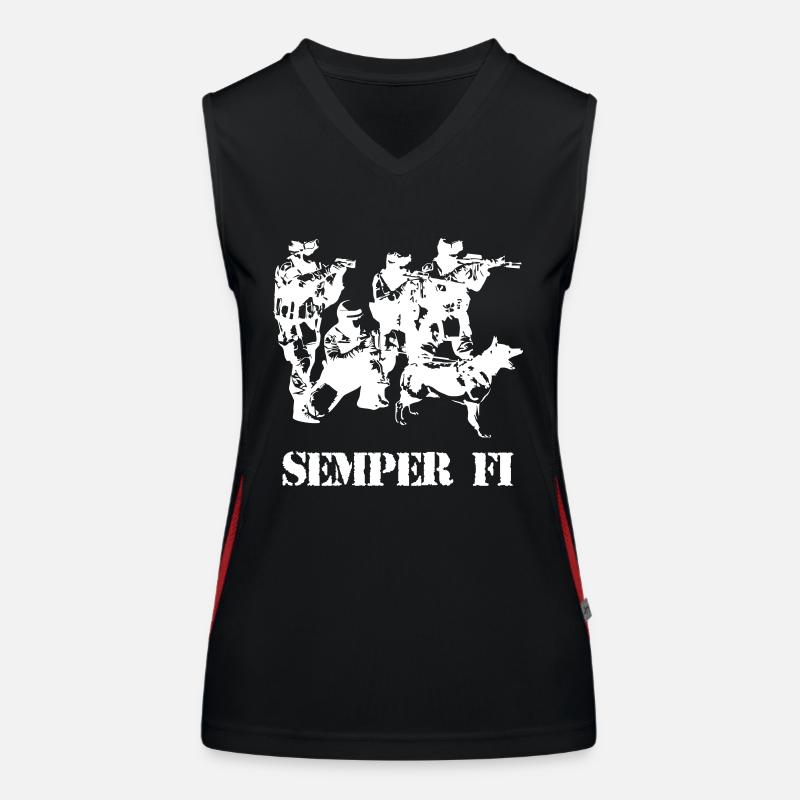 Semper Fi Débardeur respirant contrasté Femme