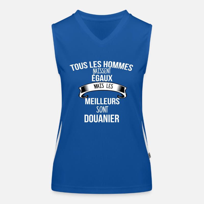 Customs gift humor Women's Functional Contrast Tank Top