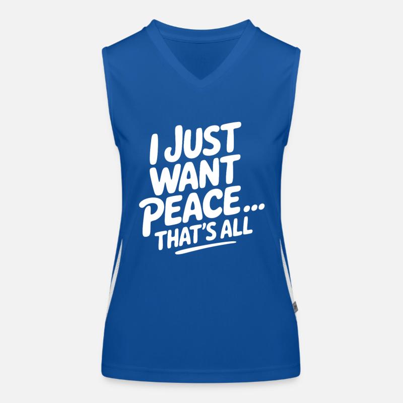 Just Peace - ich will nur Frieden - mehr nicht Funktionelles Kontrast-Tank Top für Frauen