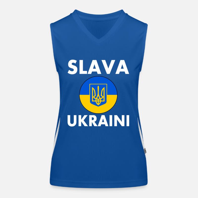 Slava ukraini Débardeur respirant contrasté Femme