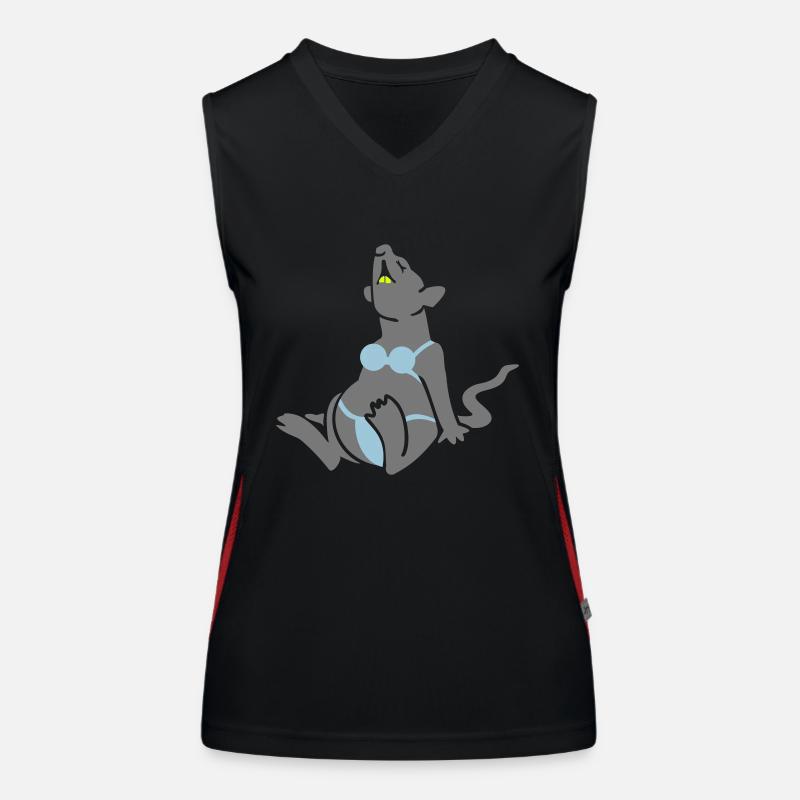 Strandratte / rat at the beach (3c) Funktionelles Kontrast-Tank Top für Frauen