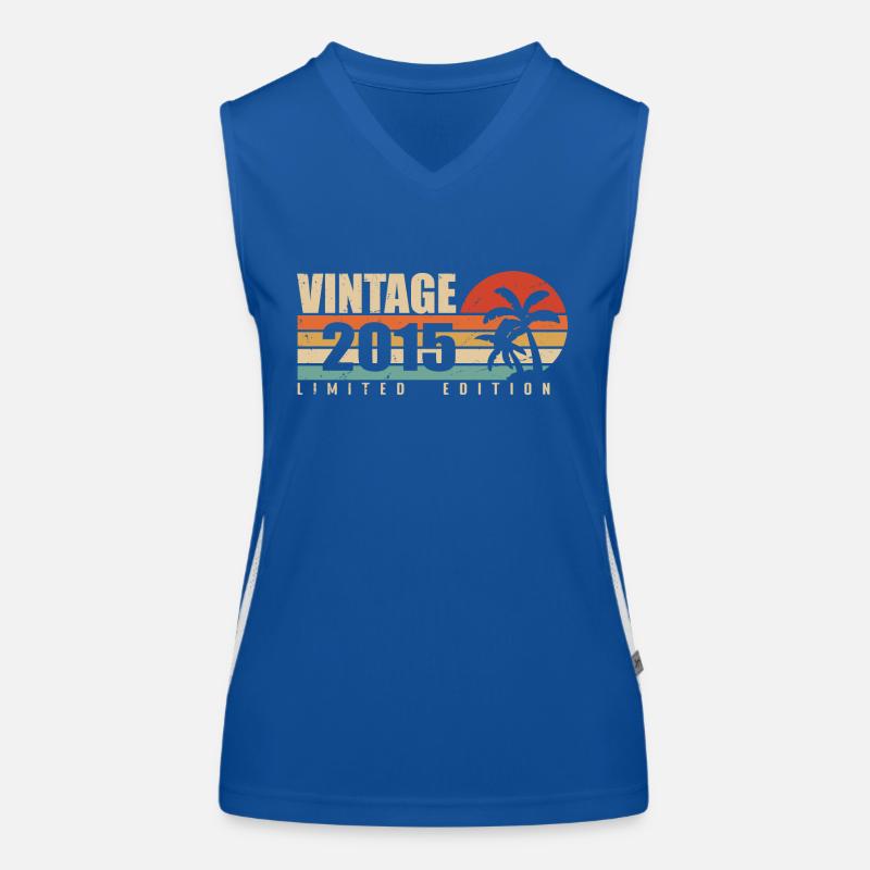 2015 Original vintage anniversary year 2015 Women's Functional Contrast Tank Top