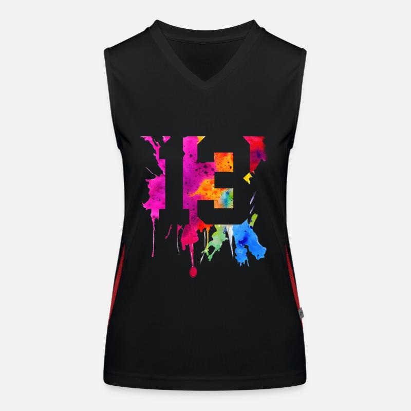 13 YEARS 13TH BIRTHDAY Women's Functional Contrast Tank Top