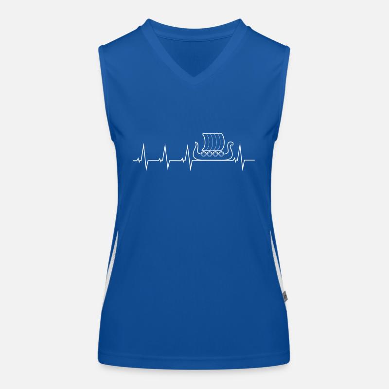 Wikinger - Herzschlag - Drachenboot Funktionelles Kontrast-Tank Top für Frauen