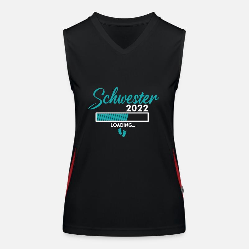 Ich werde Schwester 2022 / Werdende Schwester 2022 Funktionelles Kontrast-Tank Top für Frauen