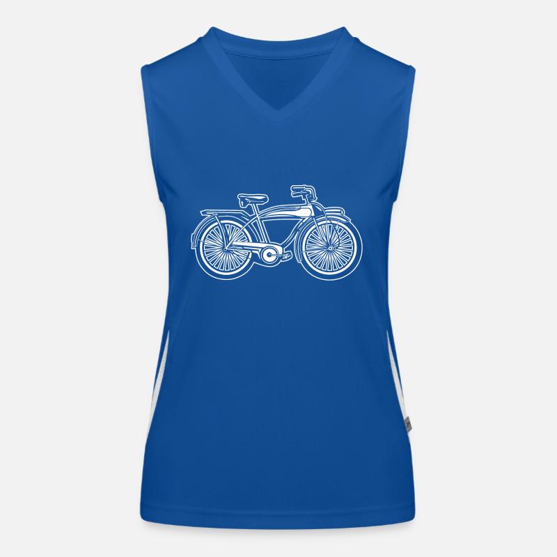 Beach Cruiser Bicycle 01_white Women's Functional Contrast Tank Top