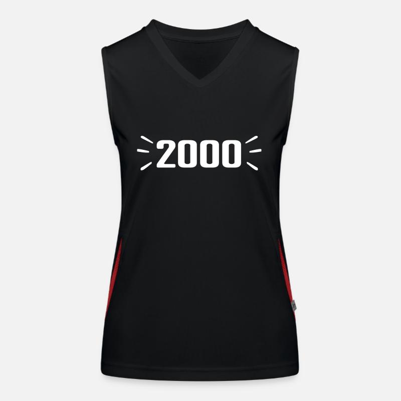 2000 - Geburtstagsgeschenk 2000 Funktionelles Kontrast-Tank Top für Frauen