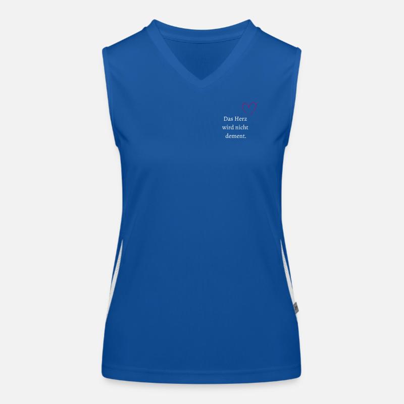 Das Herz wird nicht dement. Funktionelles Kontrast-Tank Top für Frauen