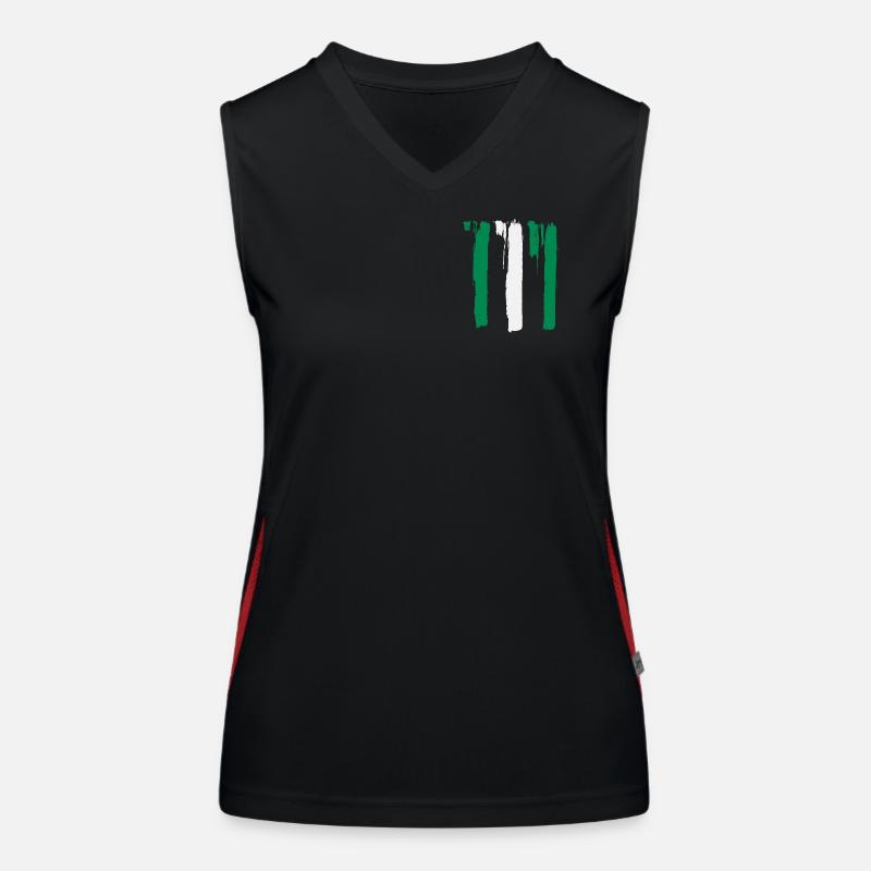 Drapeau du Nigéria Débardeur respirant contrasté Femme