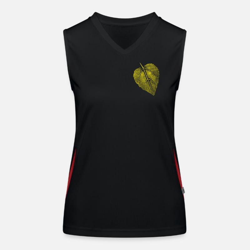 Lindenblatt / Blatt Linde Funktionelles Kontrast-Tank Top für Frauen