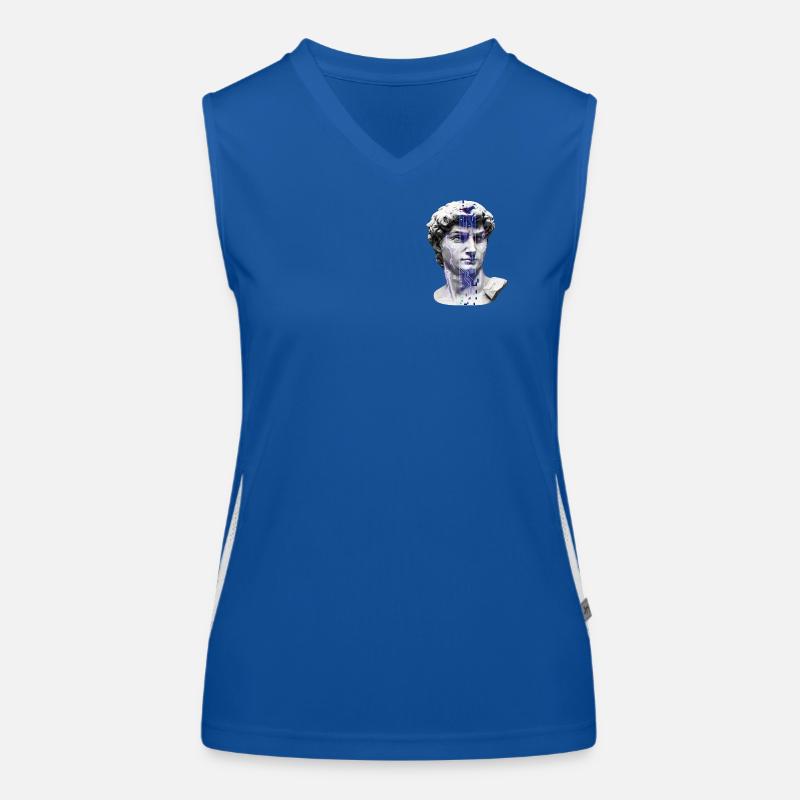 Classic neon cybernetic bust Women's Functional Contrast Tank Top
