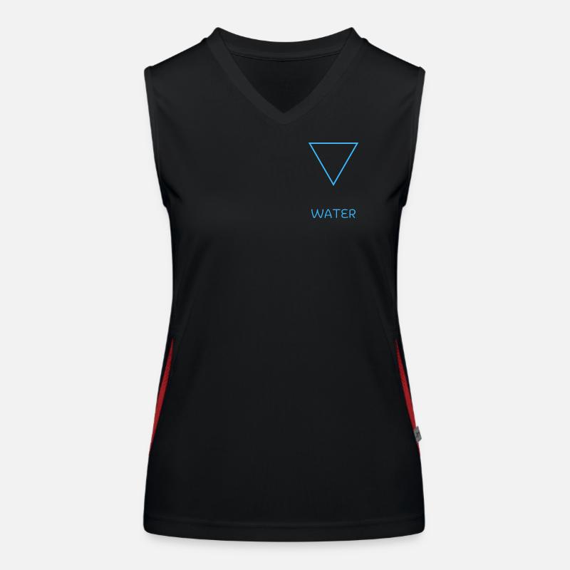 Elemento acqua Top sportivo da donna in contrasto cromatico