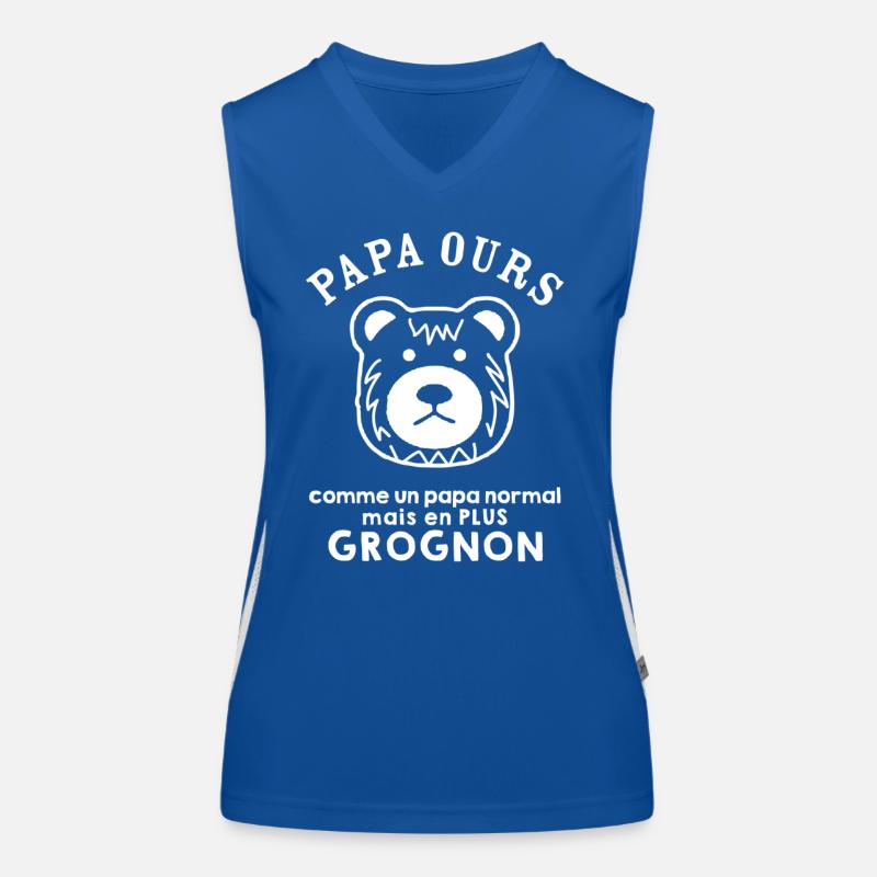 Papa ours grognon Débardeur respirant contrasté Femme