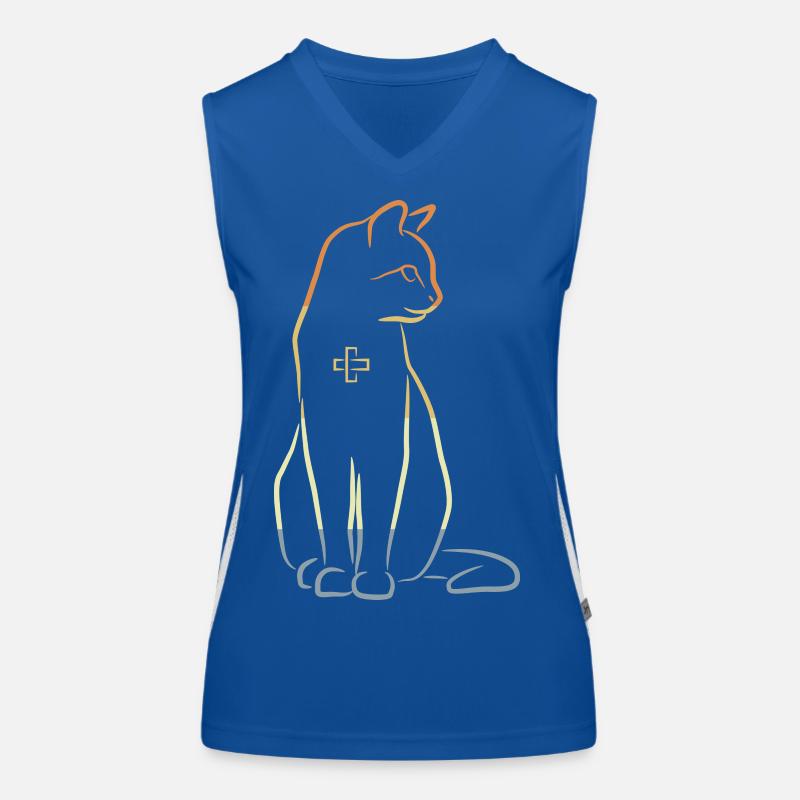 Veterinary Cat Women's Functional Contrast Tank Top