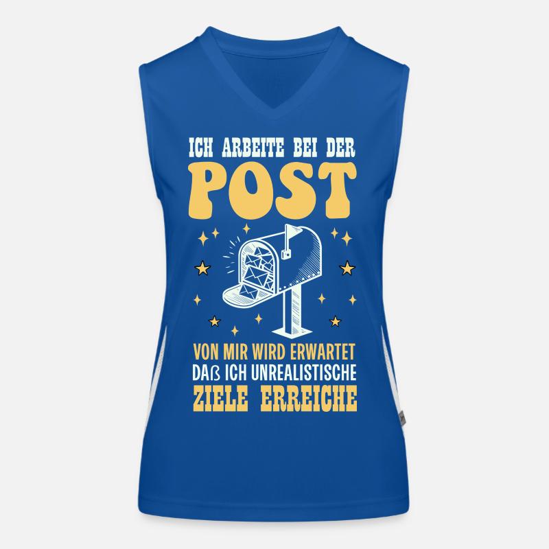 Postboten ICH ARBEITE BEI DER POST VON MIR WIRD Funktionelles Kontrast-Tank Top für Frauen