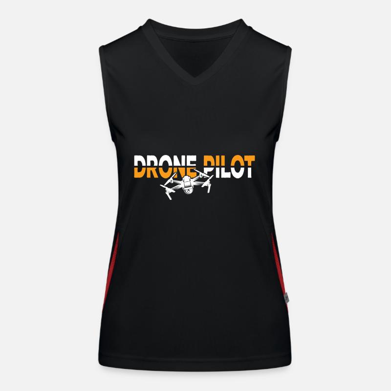 Drone Pilot Drone Drones Drone Pilot Limited Débardeur respirant contrasté Femme