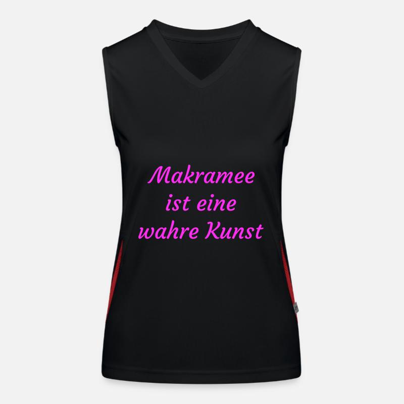 Makramee Funktionelles Kontrast-Tank Top für Frauen