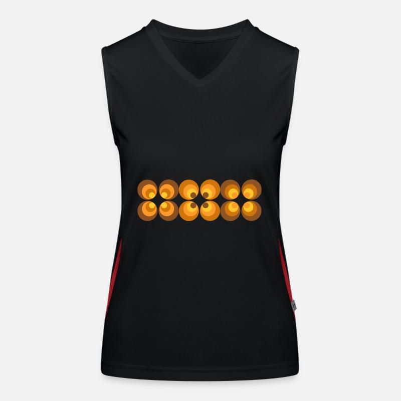 70s Flower Pattern Retro Women's Functional Contrast Tank Top