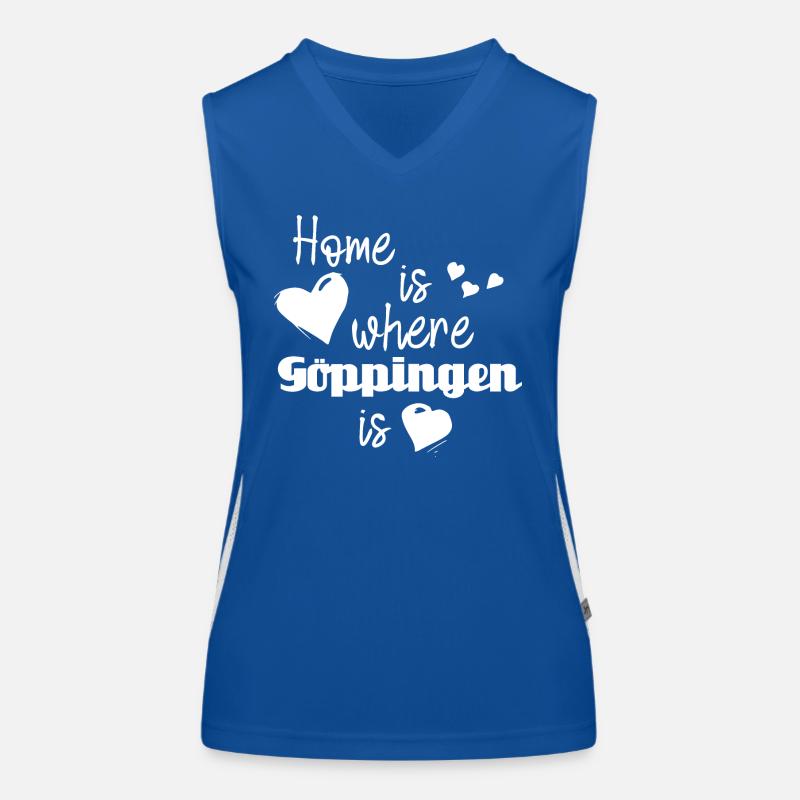 Zuhause in Göppingen - Home is where Göppingen is Funktionelles Kontrast-Tank Top für Frauen