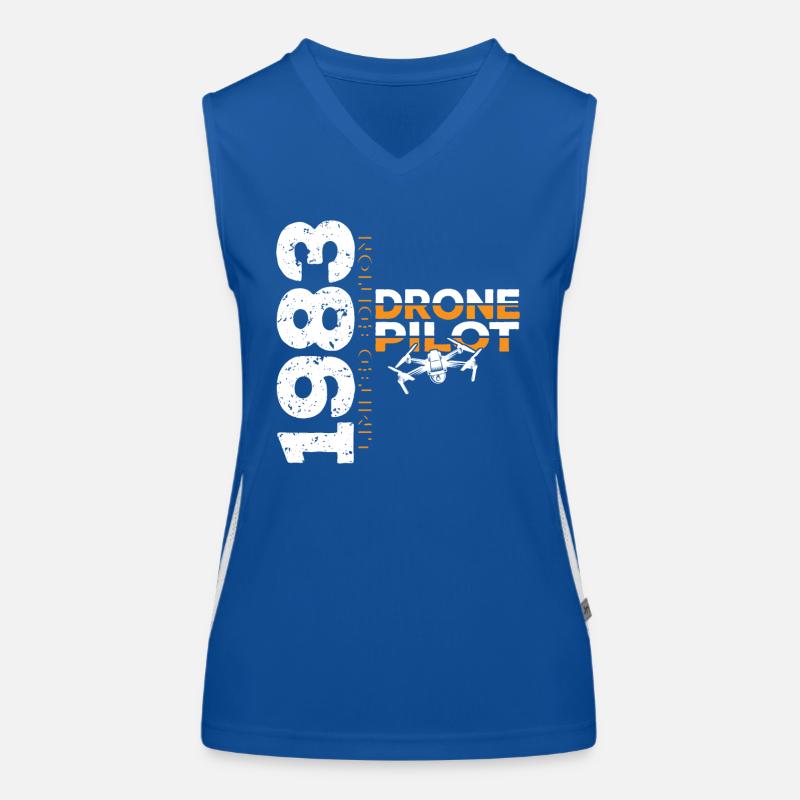 1983 Drone Drones Drone Pilot Limited Débardeur respirant contrasté Femme