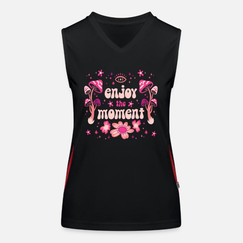 Magic Mushroom Psychedelic Art Funktionelles Kontrast-Tank Top für Frauen