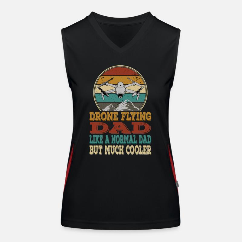 Drohnen Papa Dad Copter FPV UAS Pilot Drone Daddy Funktionelles Kontrast-Tank Top für Frauen