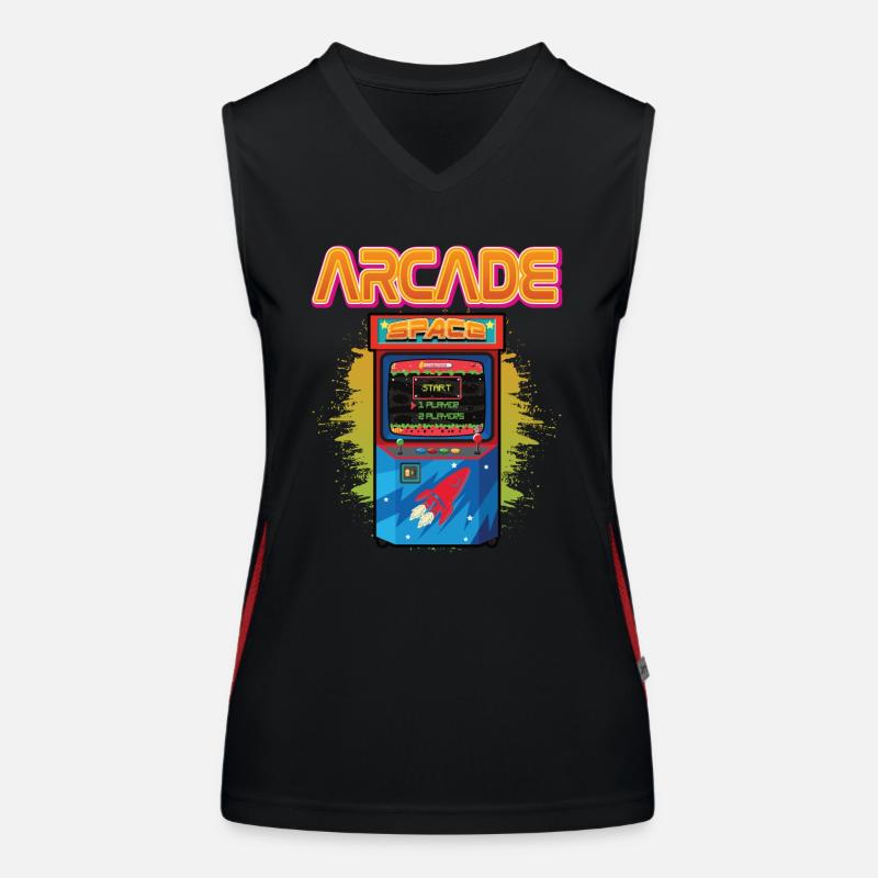 Arcade Machine Player Video Game Games Streamer Women's Functional Contrast Tank Top