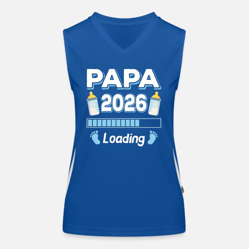 Papa 2026 Loading Mama Papa Eltern Sohn Tochter Funktionelles Kontrast-Tank Top für Frauen