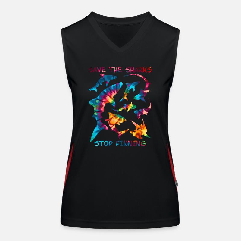Save the Sharks Haiarten Funktionelles Kontrast-Tank Top für Frauen