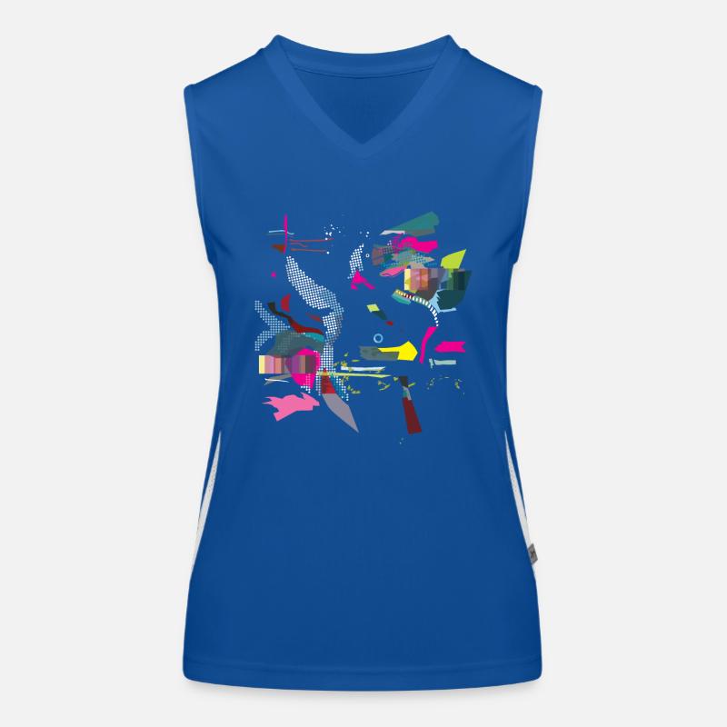 „Bunter Vogel“ in Pink Funktionelles Kontrast-Tank Top für Frauen