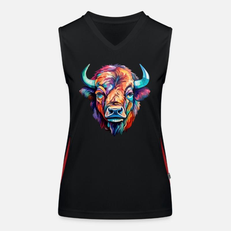 Bison Funktionelles Kontrast-Tank Top für Frauen