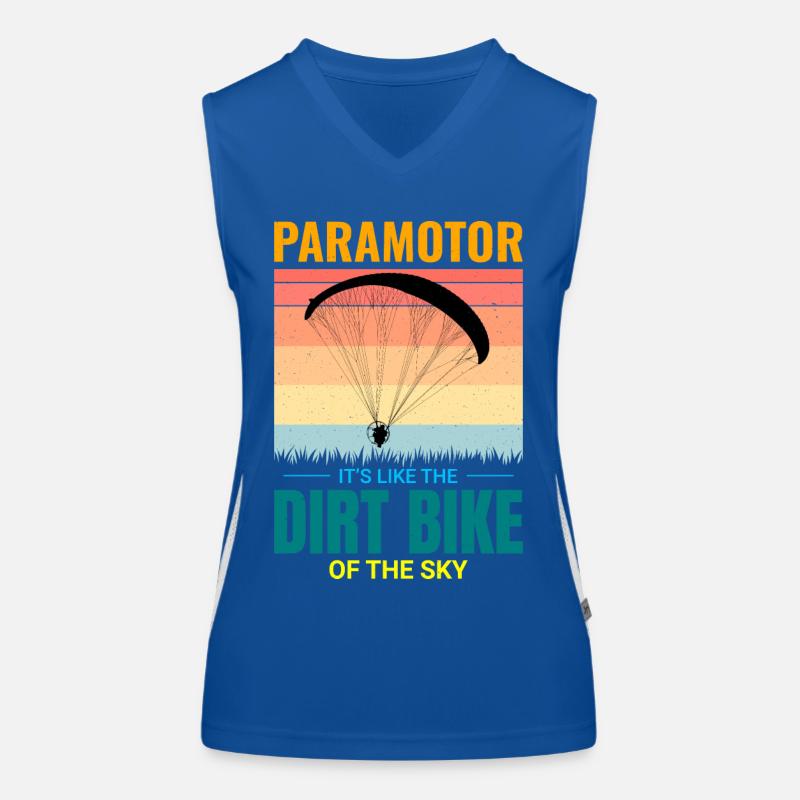 Paramotor Pilot Paramotoring Powered Paraglider Women's Functional Contrast Tank Top