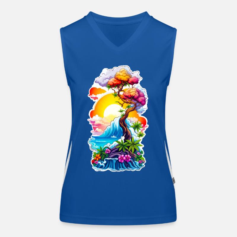 High waves 05 Funktionelles Kontrast-Tank Top für Frauen