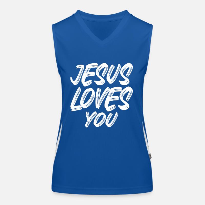 Jésus vous aime Débardeur respirant contrasté Femme