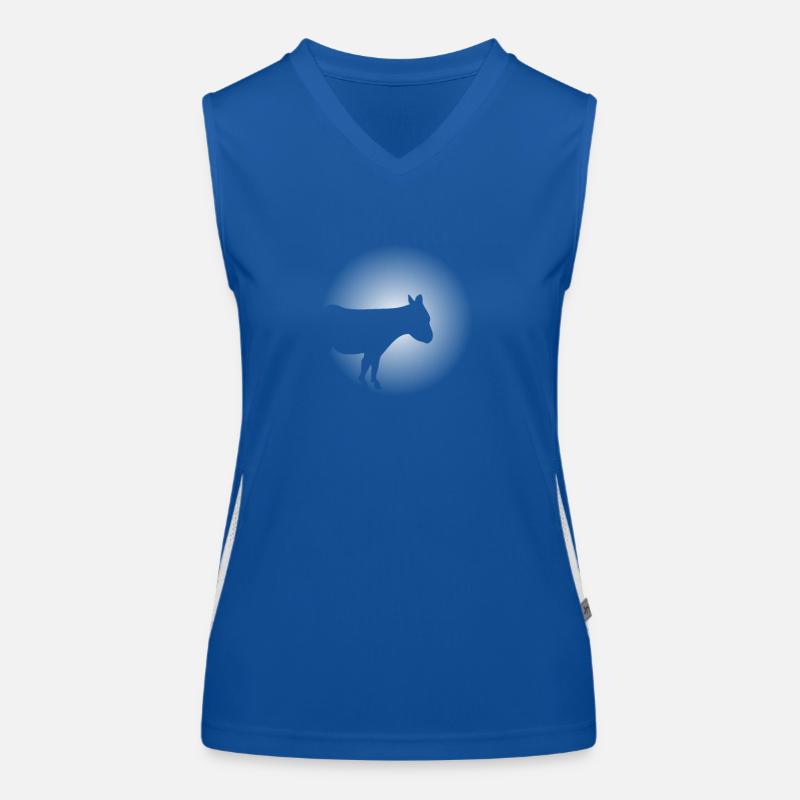 Doux âne lune lune porte-âne cadeau Débardeur respirant contrasté Femme